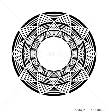 Abstract Radial Geometric Circle Pattern. 143848669