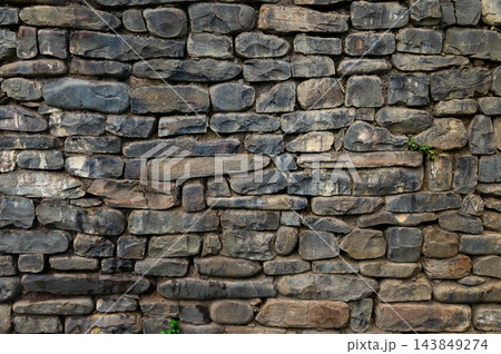 Rustic Stone Wall Texture Background Rustic Stone Wall Texture Background 143849274