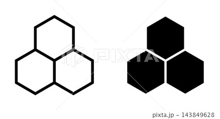 Honey comb icon design template Honey comb icon design template 143849628