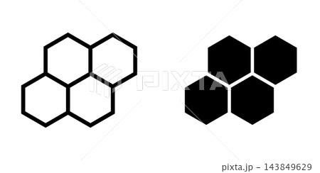 Honey comb icon design template Honey comb icon design template 143849629