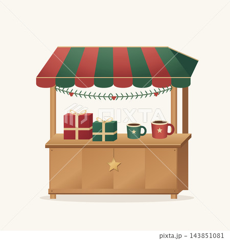 クリスマスマーケットの小さな屋台 143851081