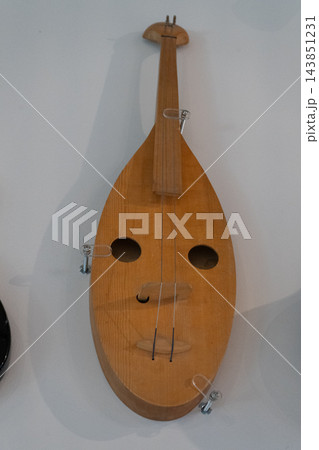 Rebec Musical Instrument Wooden Folk Lute Medieval String Artifact Rebec Musical Instrument Wooden Folk Lute Medieval String Artifact 143851231