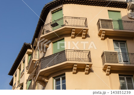 Traditional Residential Building with Balconies in Cannes Traditional Residential Building with Balconies in Cannes 143851239