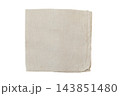 Linen napkin isolated on a white background. Napkin made of natural fabric. Table setting. Top view. 143851480