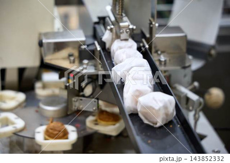 Automated Machine Production Process of Traditional Korean Walnut Pastry Hodugwaja Automated Machine Production Process of Traditional Korean Walnut Pastry Hodugwaja 143852332