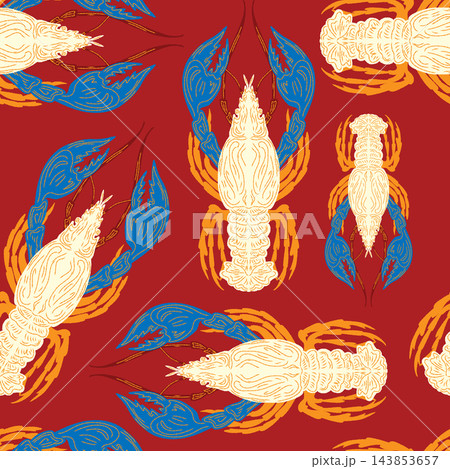 seamless pattern with crabs 143853657
