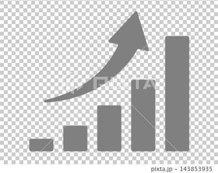 An upward-sloping graph icon (increased sales) An upward-sloping graph icon (increased sales) 143853935