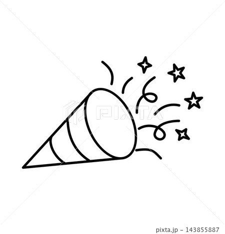 party popper icon birthday element party popper icon birthday element 143855887