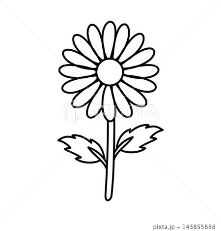 simple flower coloring page simple flower coloring page 143855888