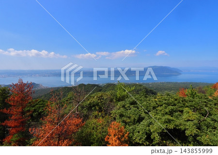 桜島 湯之平展望所から眺めた竜ヶ水、寺山、大崎ケ鼻方面の景色(鹿児島県鹿児島市) 桜島 湯之平展望所から眺めた竜ヶ水、寺山、大崎ケ鼻方面の景色(鹿児島県鹿児島市) 143855999