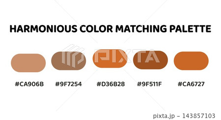 Harmonious color palette with five colors. This palette creates a cohesive and natural look, perfect for nature-inspired designs. Sand, Taupe, Terracotta, Copper, Orange. 33. Harmonious color palette with five colors. This palette creates a cohesive and natural look, perfect for nature-inspired designs. Sand, Taupe, Terracotta, Copper, Orange. 33. 143857103