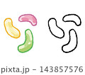 手描きのゼリービーンズ 143857576