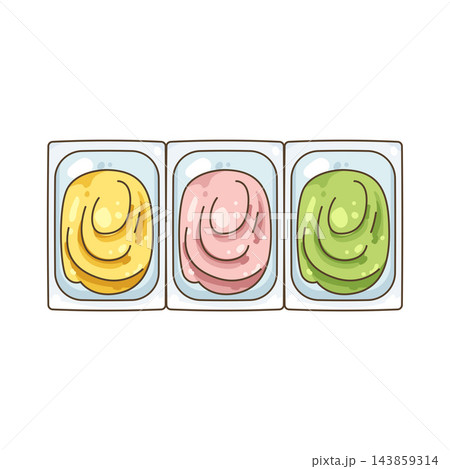 Illustration of ice cream display Illustration of ice cream display 143859314