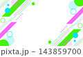 斜線と丸で組み合わせたカラフルな幾何学的な背景素材 143859700