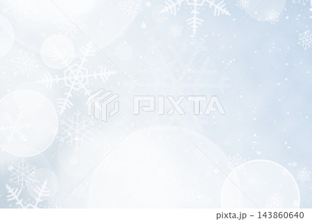 A Christmas background with bokeh and small snowflakes 143860640