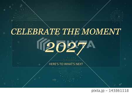 Celebrate the Moment 2027 Teal and Gold Celebration 143861118