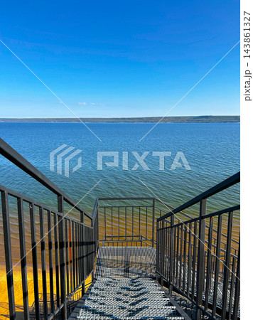 Stairs to the shore Stairs to the shore 143861327