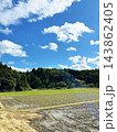 気持ちのいい空と田んぼ 143862405