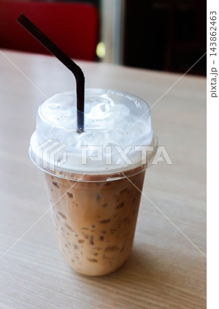 coffee , iced coffee or iced latte coffee or iced cappuccino coffee 143862463