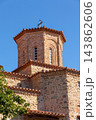 Meteora Greece Varlaam Monastery traditional Byzantine church dome with cross 143862606