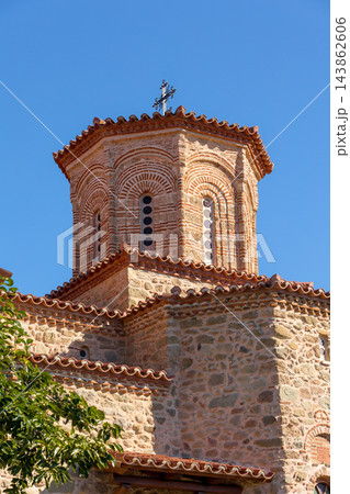 Meteora Greece Varlaam Monastery traditional Byzantine church dome with cross Meteora Greece Varlaam Monastery traditional Byzantine church dome with cross 143862606