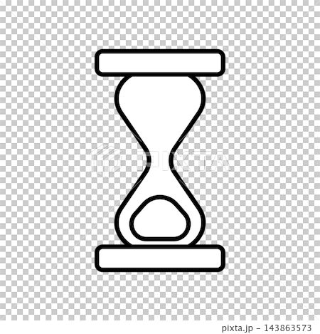 An hourglass icon showing the sand having completely fallen to the bottom. An hourglass icon showing the sand having completely fallen to the bottom. 143863573