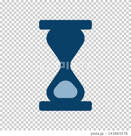 An hourglass icon showing the sand having completely fallen to the bottom. An hourglass icon showing the sand having completely fallen to the bottom. 143863576