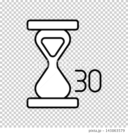 An hourglass icon indicating a 30-second time limit. An hourglass icon indicating a 30-second time limit. 143863579