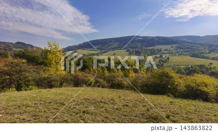 Autumn Landscape in White Carpathians Mountains, Czech Republic Autumn Landscape in White Carpathians Mountains, Czech Republic 143863822