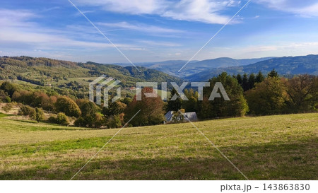 Autumn Landscape in White Carpathians Mountains, Czech Republic 143863830