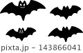 可愛いコウモリのイラストセット 143866041