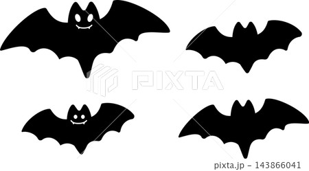 可愛いコウモリのイラストセット 143866041