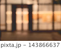 Abstract glowing gateway with blur bokeh light glass door background 143866637