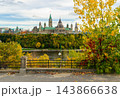 Canadian Parliament Hill in autumn color, Ottawa, Canada 143866638