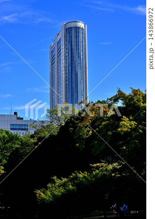 都立庭園　小石川後楽園から見る東京ドームホテル 143866972