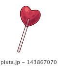 Illustration of Heart Shaped Lollipop 143867070