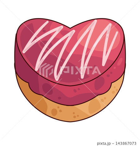 Illustration of Heart Cake Illustration of Heart Cake 143867073