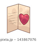 Illustration of Valentine Card 143867076