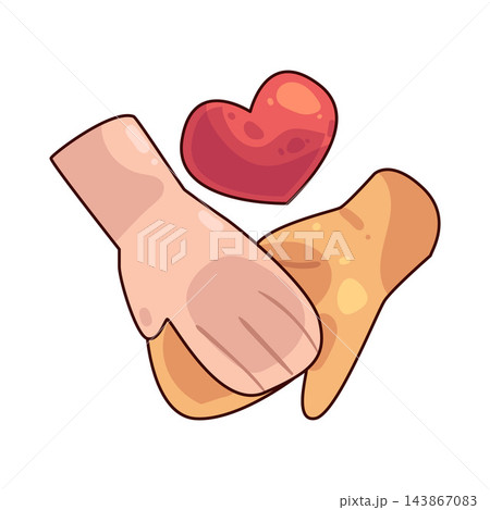 Illustration of Holding Hands Illustration of Holding Hands 143867083