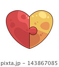 Illustration of Heart Puzzle Piece 143867085