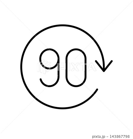 90秒や90分を測定するタイマーのアイコンイラスト 90秒や90分を測定するタイマーのアイコンイラスト 143867798