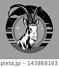Chinese New Year 2027. Goat head design in a round frame 143868163