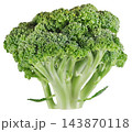 Fresh Broccoli Head Isolated On Transparent Background, Png. Bright Green Vegetable Known For Its Nutritional Benefits, Often Used In Healthy Meals, Salads, Or Cooking. 143870118
