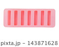 Pink silicone mold for baking savoiardi cookies, isolated on a white background. Baking ladyfinger cookies. Kitchen gadget. Top view. 143871628