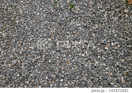 Crushed Grey Gravel Stone Texture 143872081