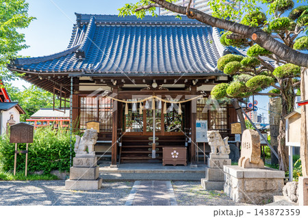 尼崎 櫻井神社 拝殿(尼崎藩の藩主桜井松平家を祀る神社)創建は明治時代 尼崎 櫻井神社 拝殿(尼崎藩の藩主桜井松平家を祀る神社)創建は明治時代 143872359