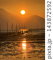 海辺の夕日 143872592
