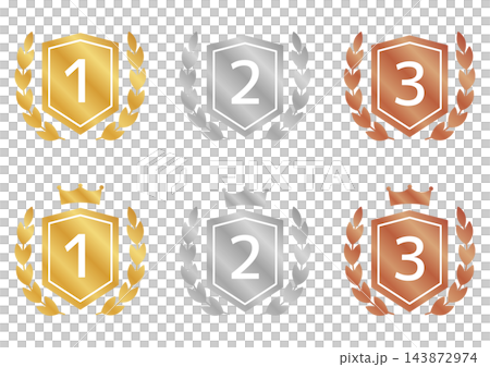The EC site and awards displays feature gold, silver, and bronze shields, along with laurel wreaths and crowns, creating a magnificent ranking emblem for 1st, 2nd, and 3rd place. The EC site and awards displays feature gold, silver, and bronze shields, along with laurel wreaths and crowns, creating a magnificent ranking emblem for 1st, 2nd, and 3rd place. 143872974