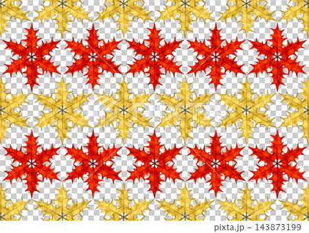 A holly leaf snowflake that can be connected seamlessly. A holly leaf snowflake that can be connected seamlessly. 143873199