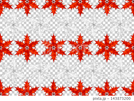 A holly leaf snowflake that can be connected seamlessly. 143873200